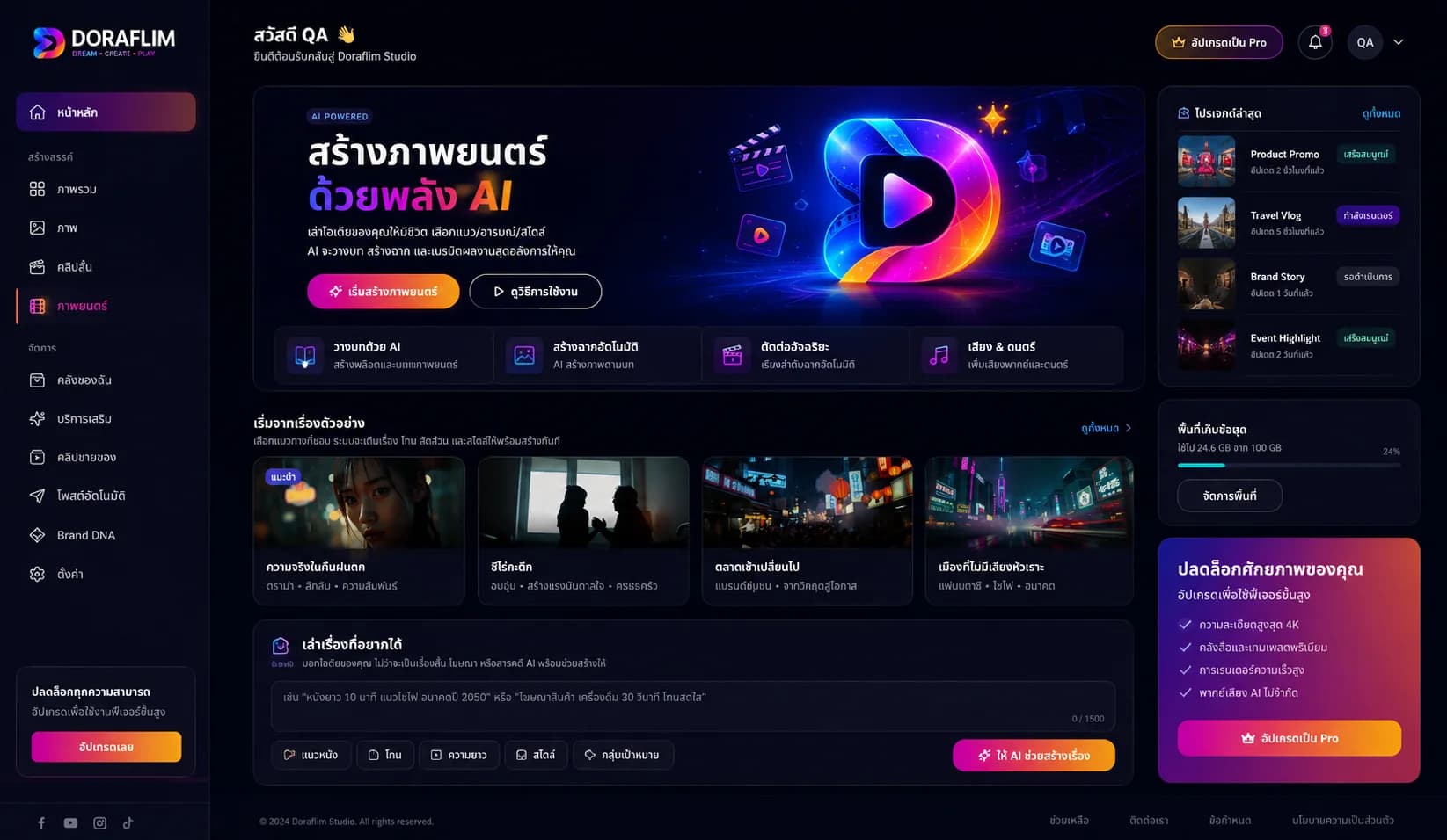 From idea to film — ตัวอย่างผลงาน Doraflim